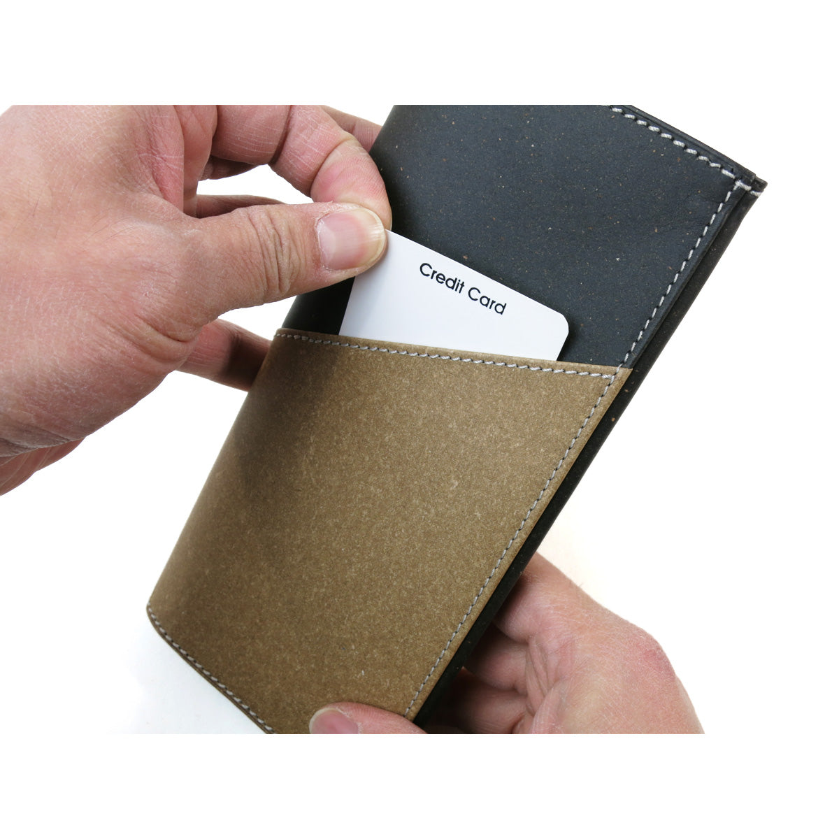 Recycled Leather Long Wallet ZKM601