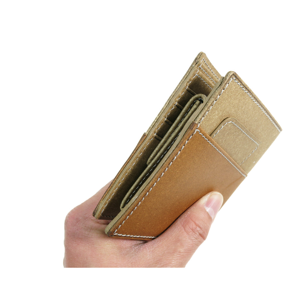 Recycled Leather Bifold Wallet ZKM603
