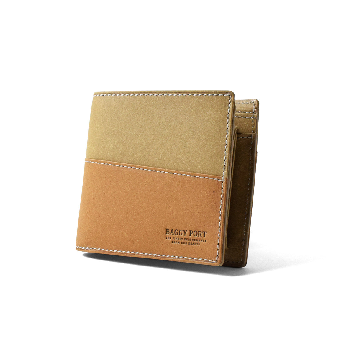 リサイクルレザー 二つ折り財布 ZKM603