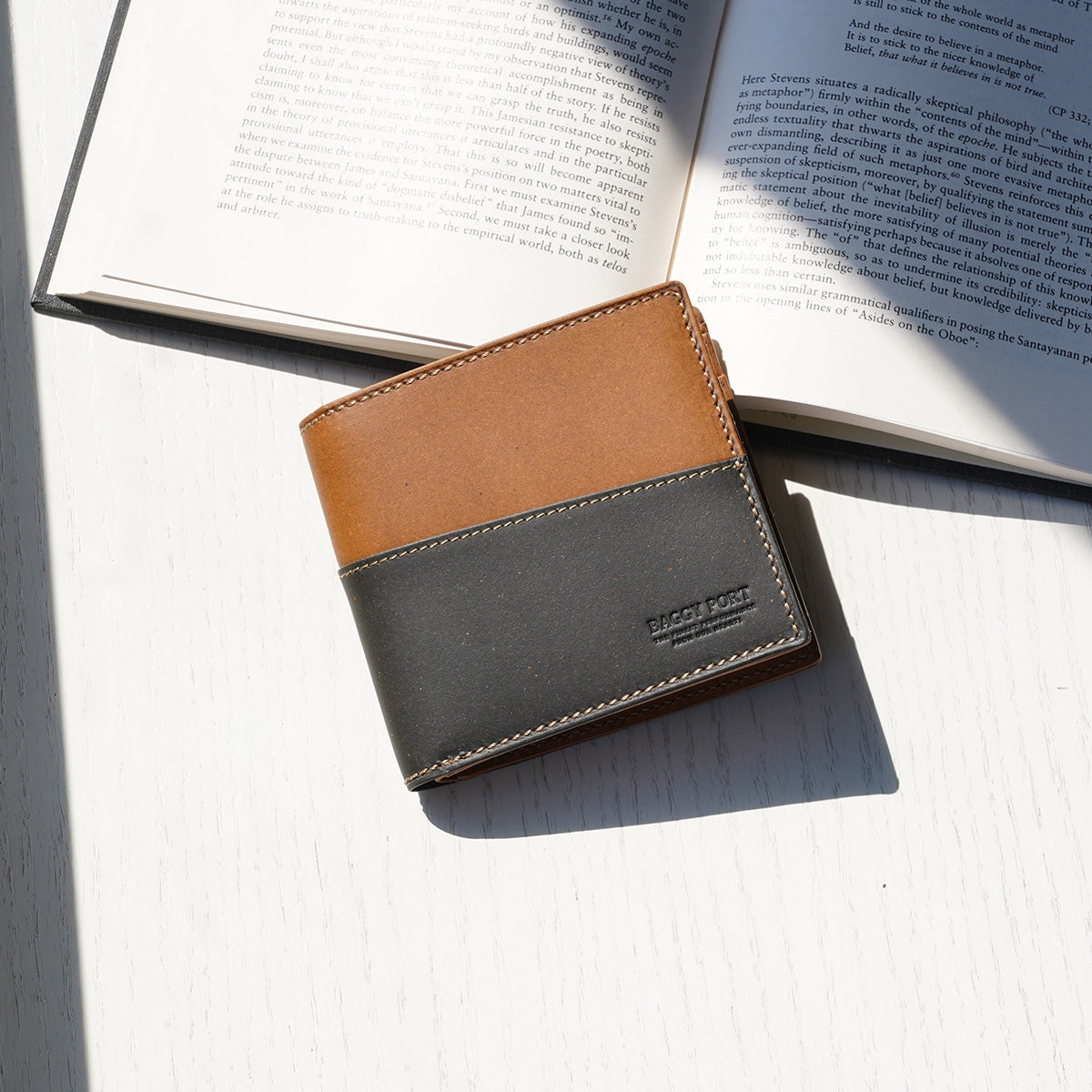 Recycled Leather Bifold Wallet ZKM603