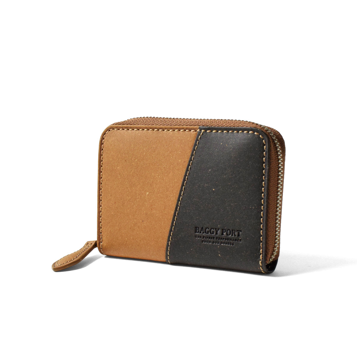 Recycled Leather Round Zipper Coin Purse ZKM604