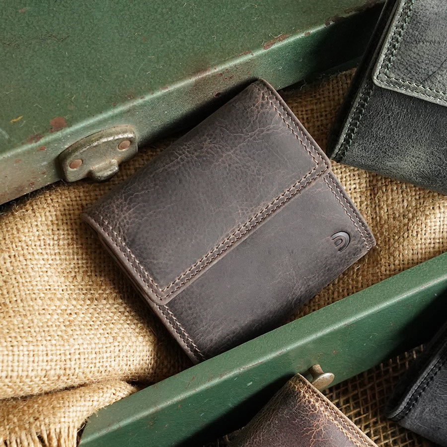 KUDU -Kudoo Leather- Compact Tri-fold Wallet ZKM906
