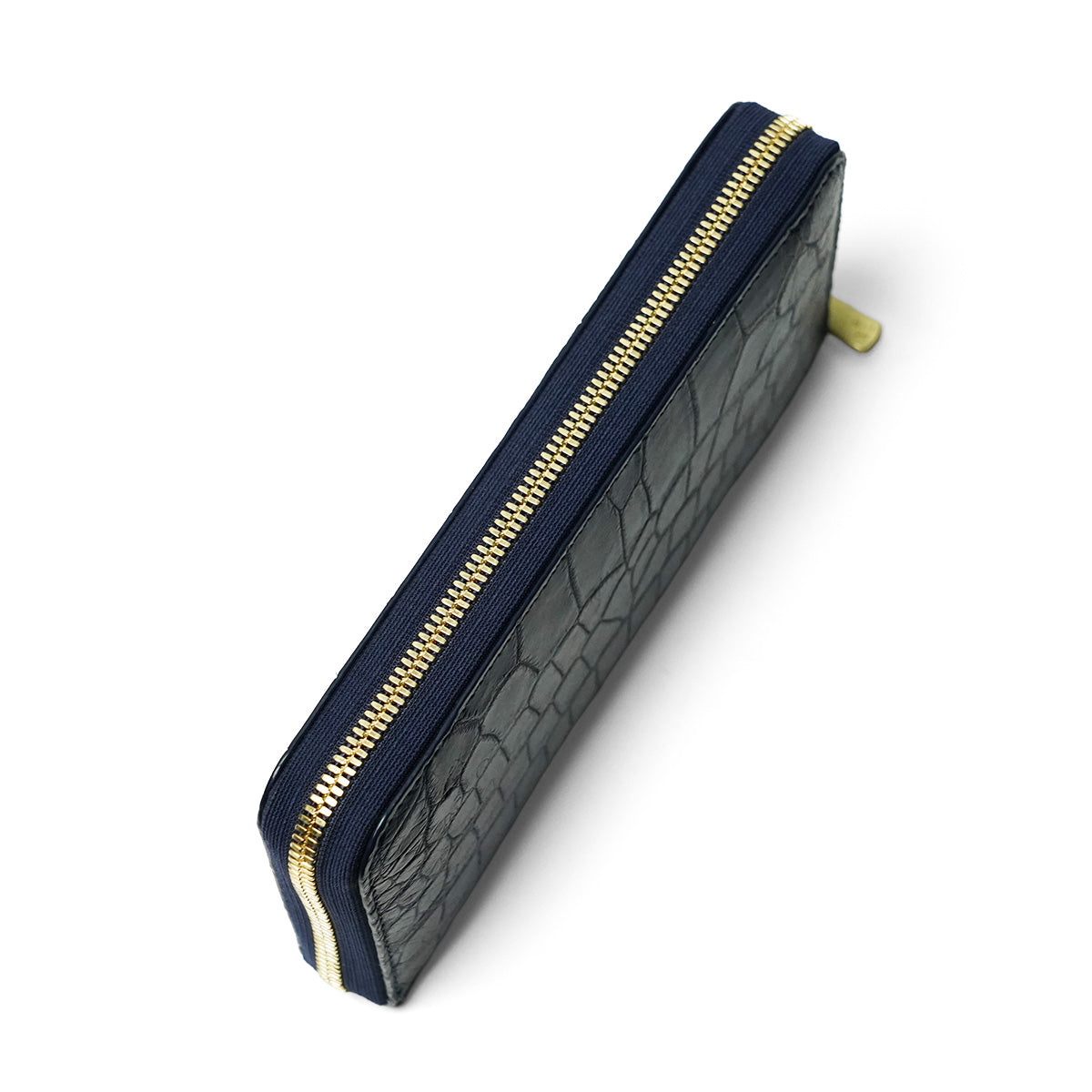 z42 目地染め クロコダイル 長財布 新品 未使用 ラウンドファスナー sankyo shokai（三京商会） クロコダイル 長財布 ラウンドファスナー