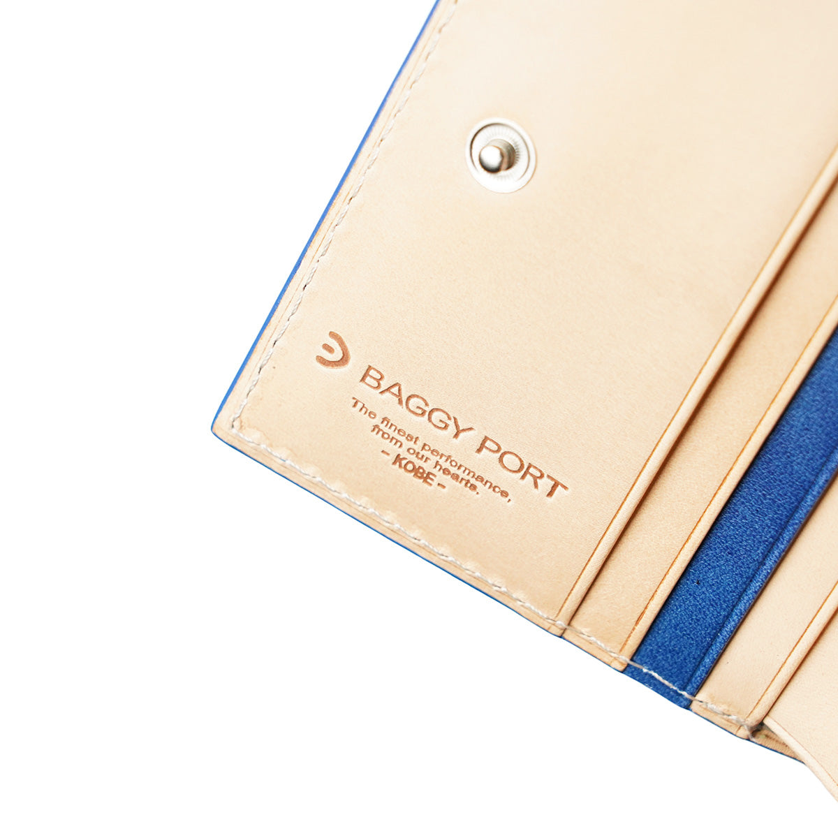 藍染め レザー コンパクトハーフ財布 ZYS082