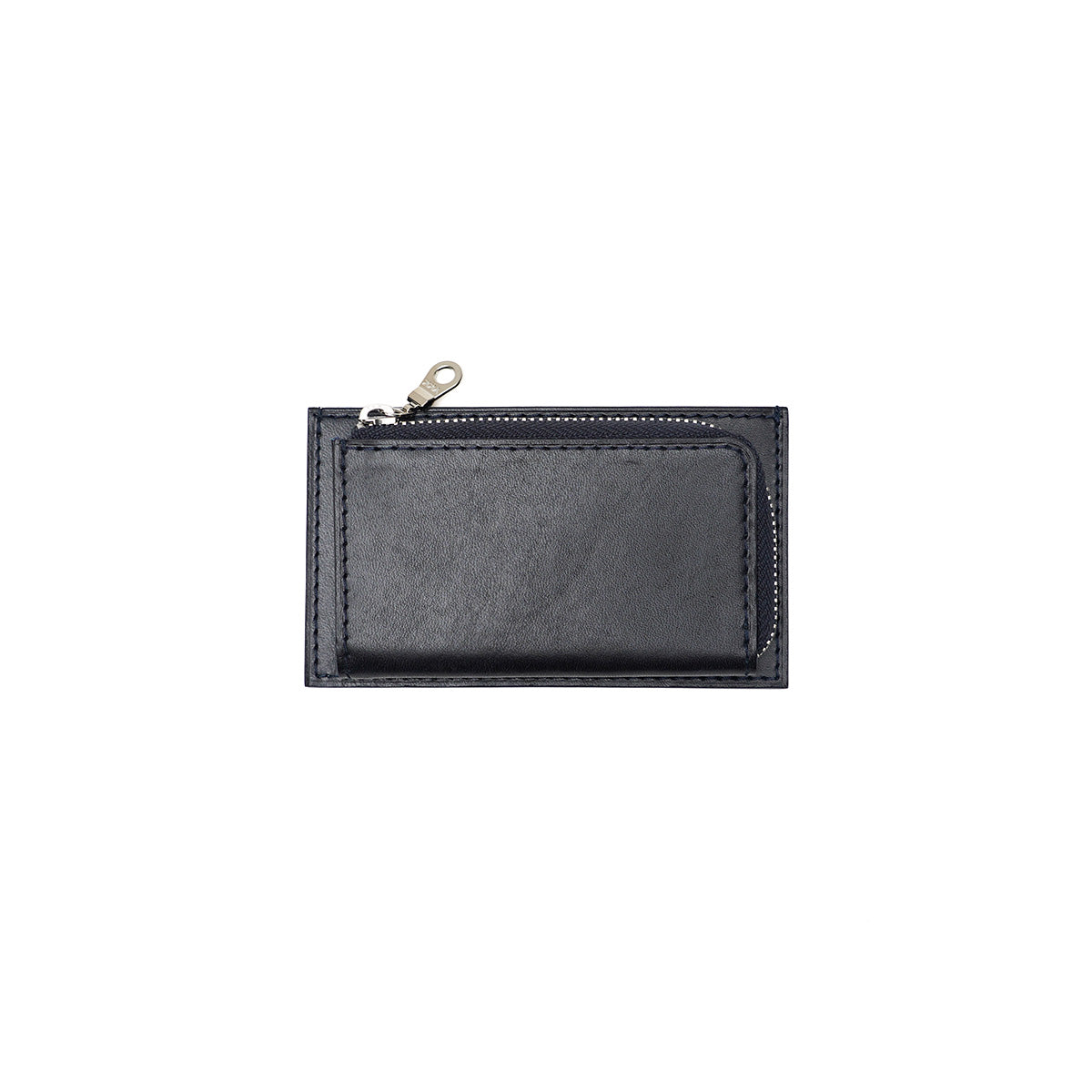 Indigo-dyed leather compact mini wallet ZYS092