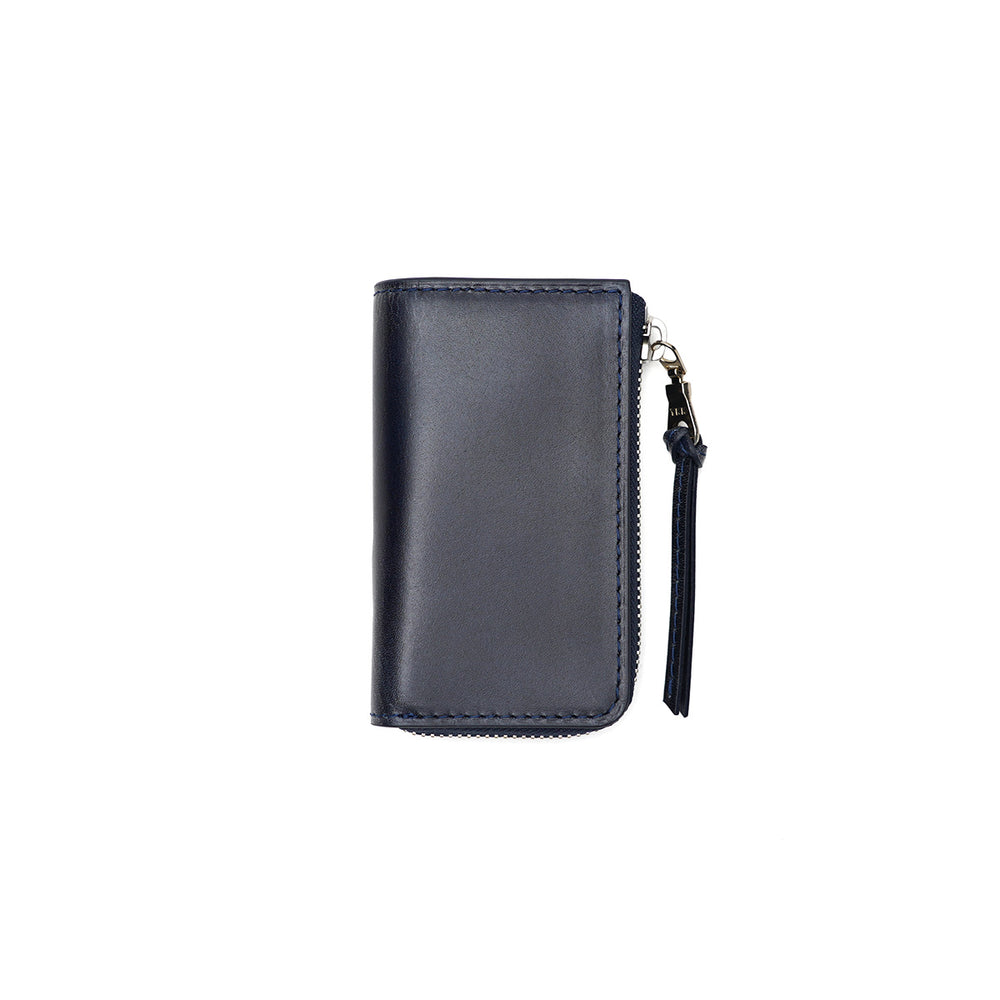 Indigo-dyed leather smart key case ZYS093
