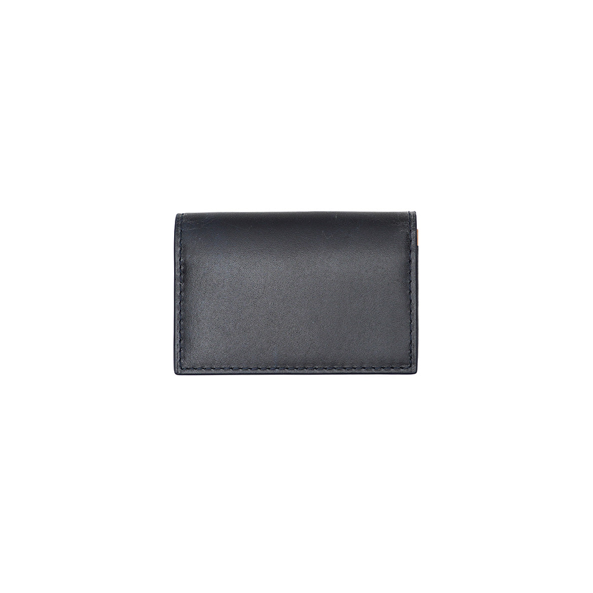 Indigo-dyed leather business card holder ZYS094