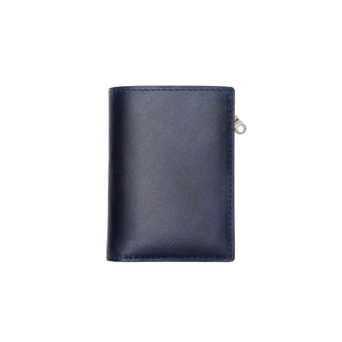 Indigo-dyed leather half wallet ZYS096