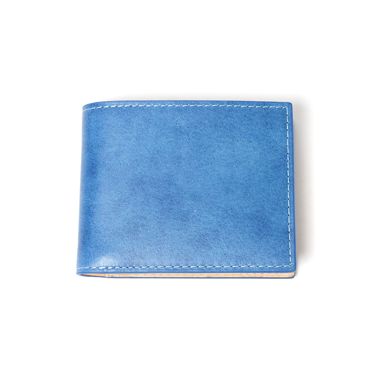 おしろ　藍良50個 藍染め レザー 二つ折り財布 ZYS098