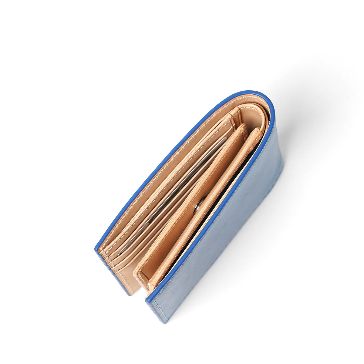 藍染め レザー 二つ折り財布 ZYS098