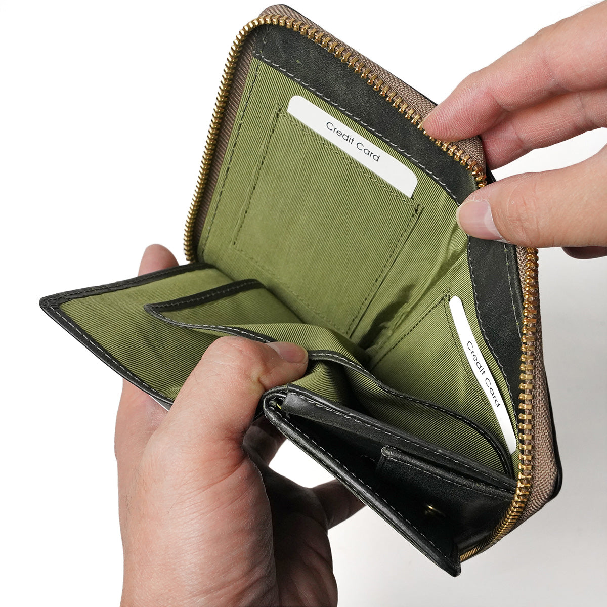 BLACK ON - Black On - Round Zipper Half Wallet ZYS1101