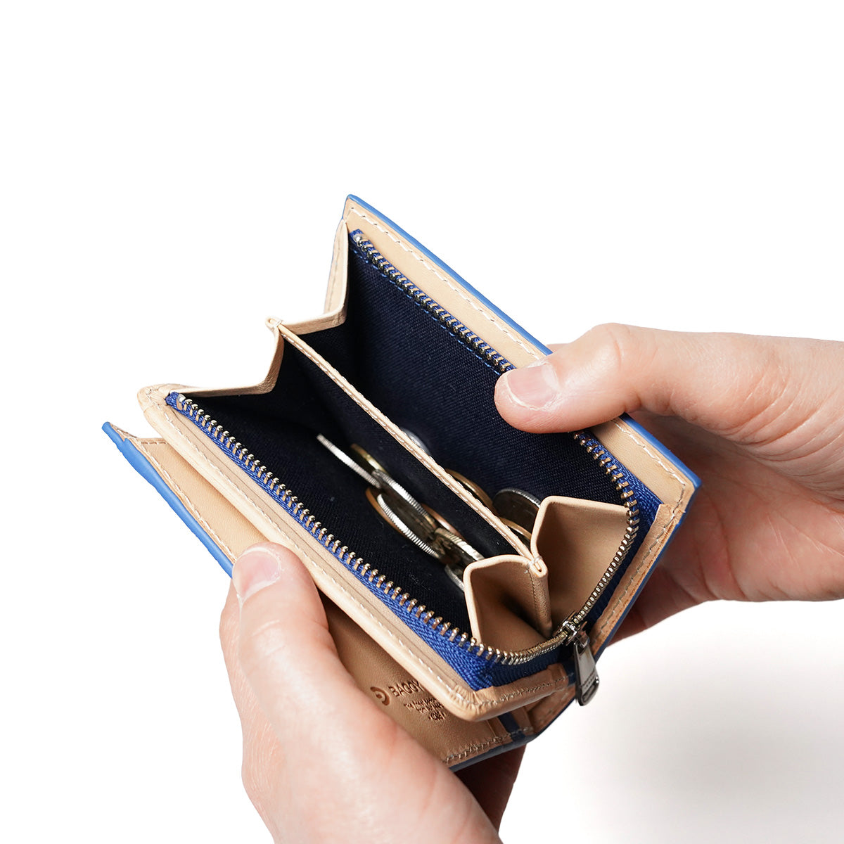 靛藍染色 x 佩斯利半錢包 ZYS196