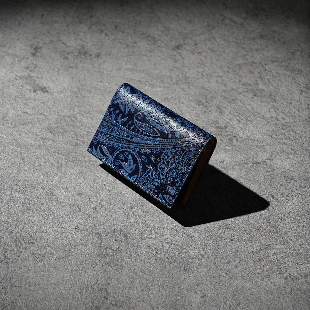 Indigo dyed x Paisley business card holder ZYS194