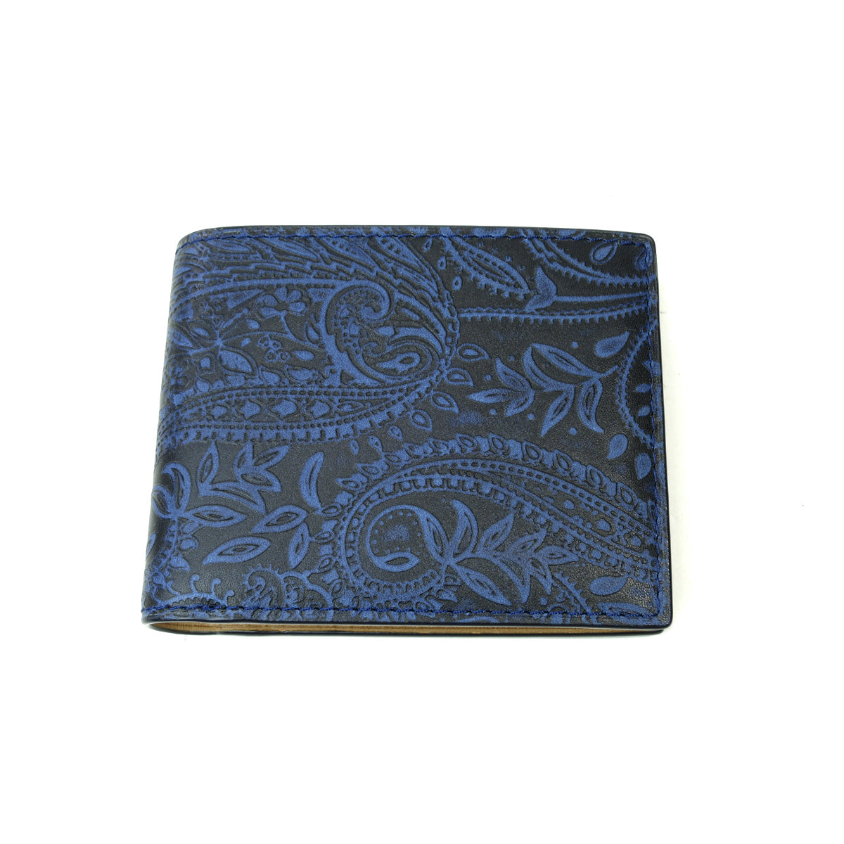 藍染め×ペイズリー 二つ折り財布 ZYS198