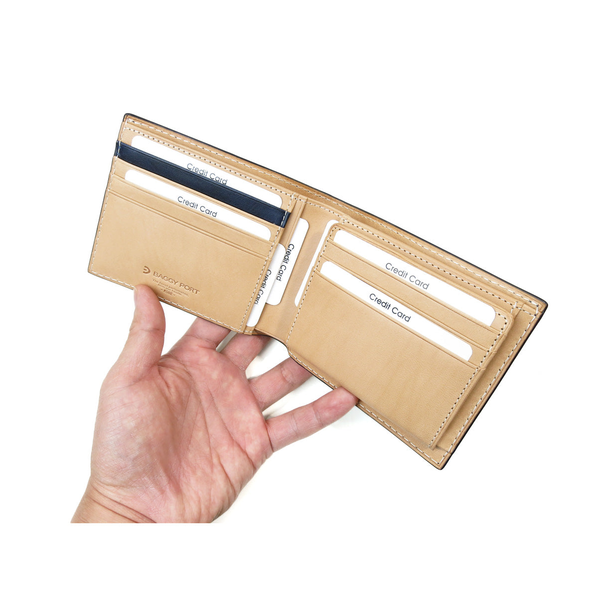 藍染め×ペイズリー 二つ折り財布 ZYS198