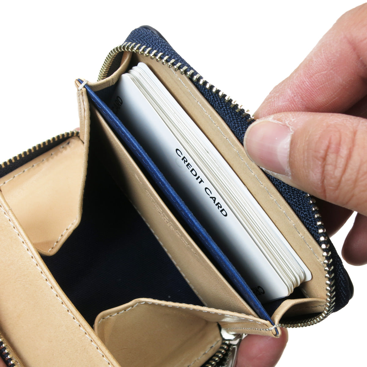 3660　こちらは専用です 藍染め×ペイズリー ラウンドファスナー 小銭入れ ZYS199