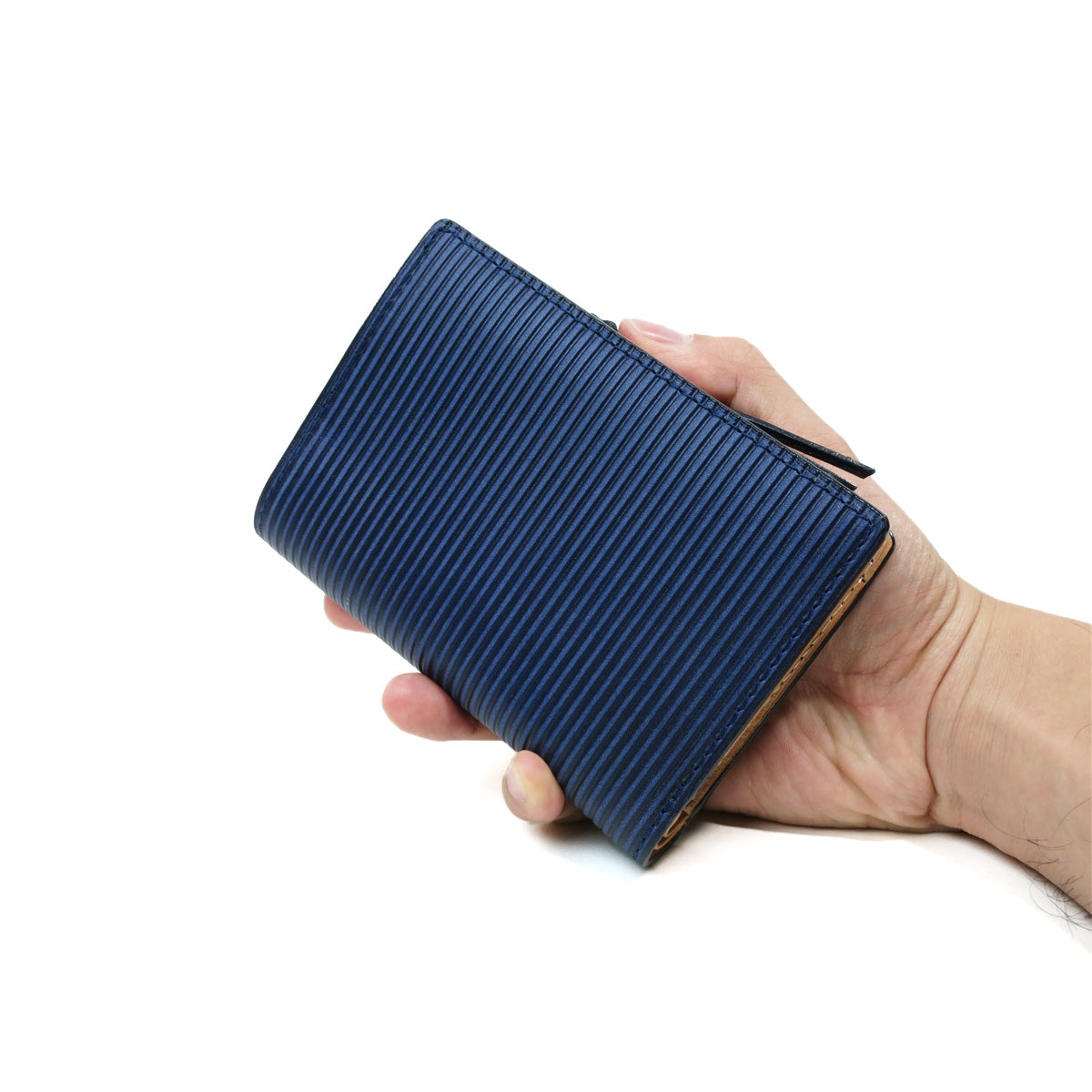 Indigo dyed x straight half wallet ZYS296