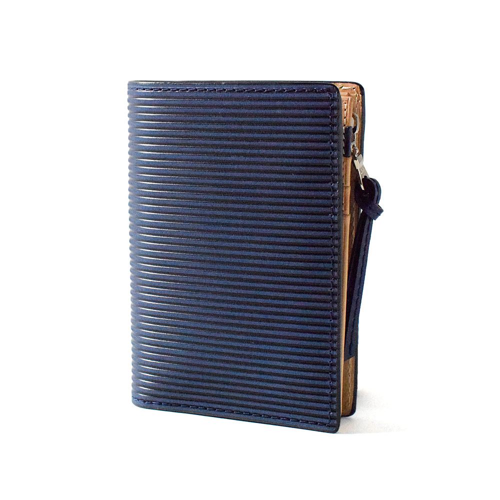 Indigo dyed x straight half wallet ZYS296