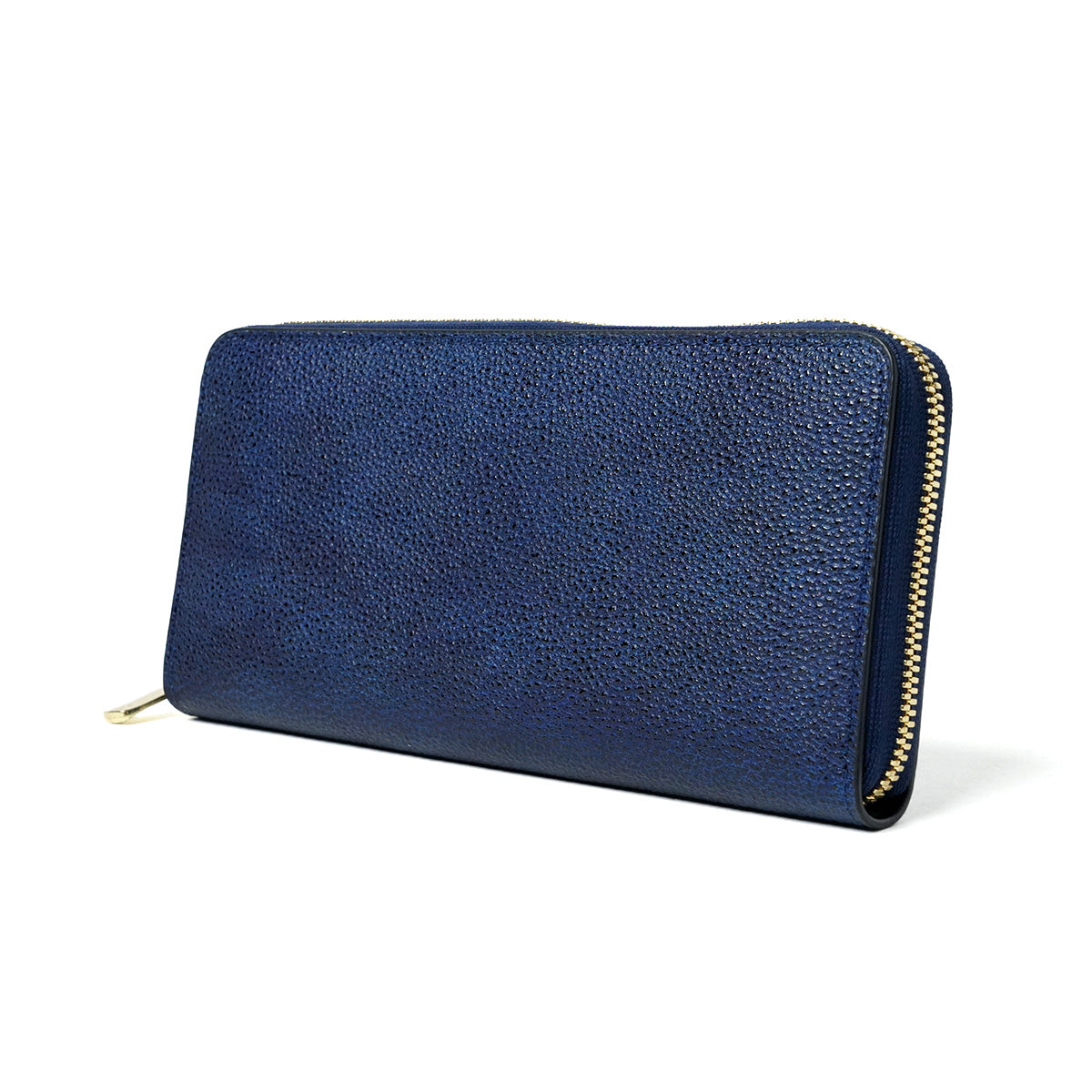 Himeji Kurozan Leather Round Zipper Long Wallet ZYS390 