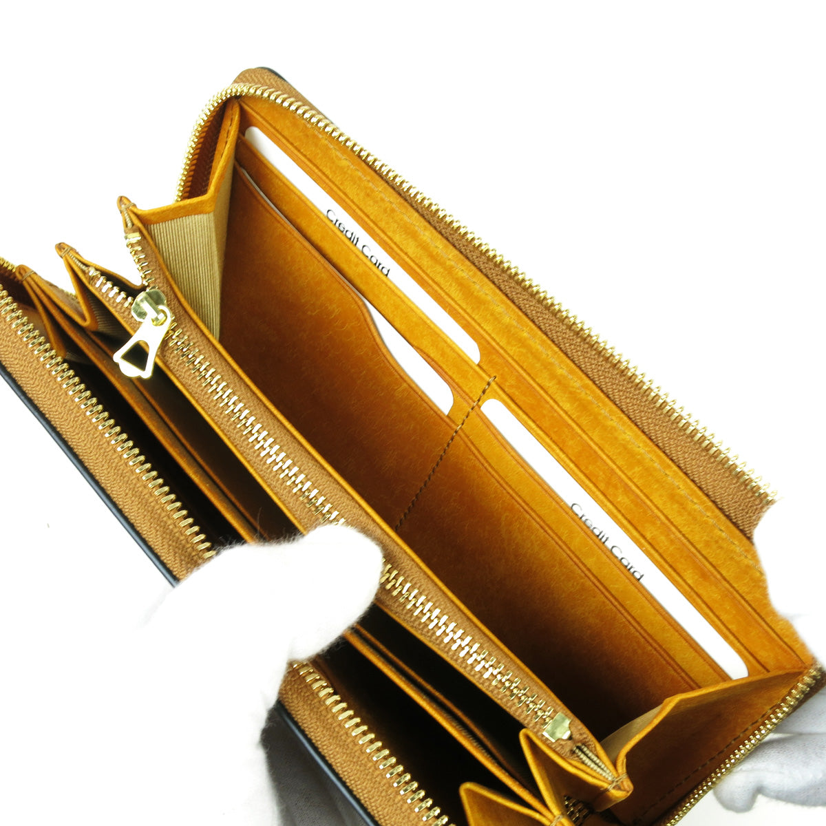 オイルコードバン ラウンドファスナー長財布 ZYS700